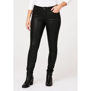 Level 99 Women’s Skinny Slim Ankle Jeans Size 2/26 Coated Black Stretch Pants